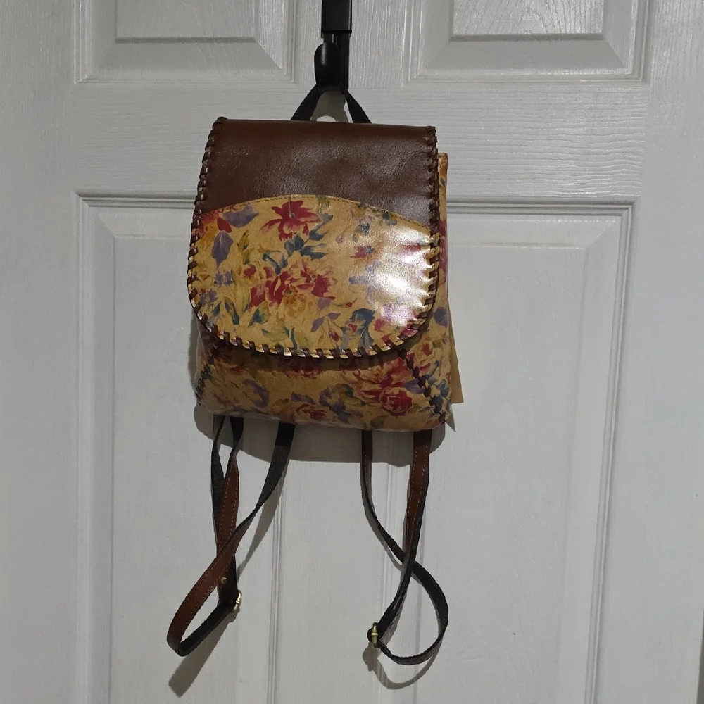 Patricia Nash Floral Tan and Brown‎ Backpack